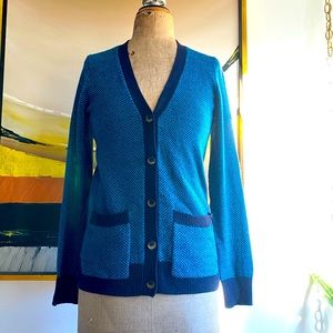 J. Crew Herringbone V-neck cardigan
